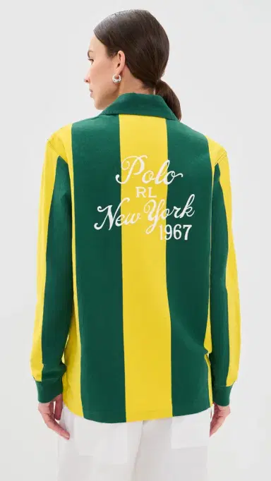 Polo Ralph Lauren Vintage Rugby Long Sleeve Polo Kelly Green/Canary Yellow | Thumbnail 3 Polo Ralph Lauren Vintage Rugby Long Sleeve Polo Kelly Green/Canary Yellow | Thumbnail 3