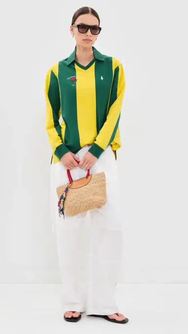 Polo Ralph Lauren Vintage Rugby Long Sleeve Polo Kelly Green/Canary Yellow | Thumbnail 5 Polo Ralph Lauren Vintage Rugby Long Sleeve Polo Kelly Green/Canary Yellow | Thumbnail 5