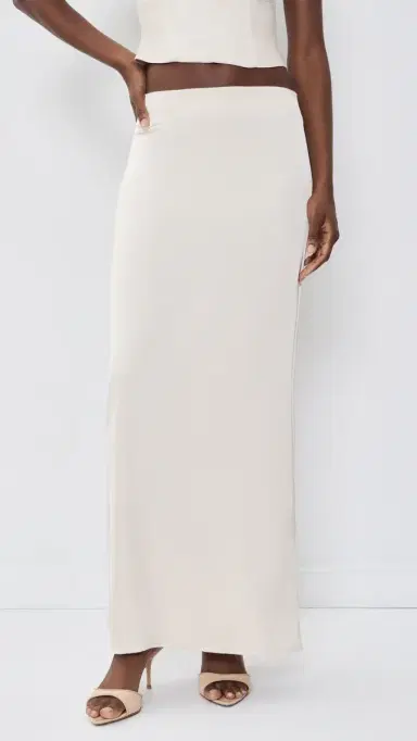 LIONESS Front Row Maxi Skirt Cream | Thumbnail 2 LIONESS Front Row Maxi Skirt Cream | Thumbnail 2
