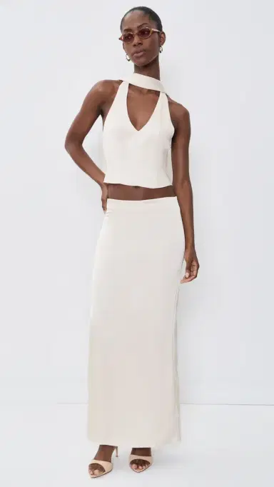LIONESS Front Row Maxi Skirt Cream | Thumbnail 5 LIONESS Front Row Maxi Skirt Cream | Thumbnail 5