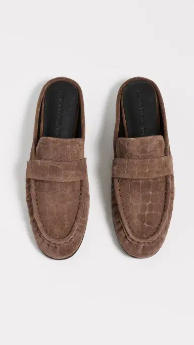 Black Suede Studio Gabby Mules Brown Croc Suede | Thumbnail 5 Black Suede Studio Gabby Mules Brown Croc Suede | Thumbnail 5