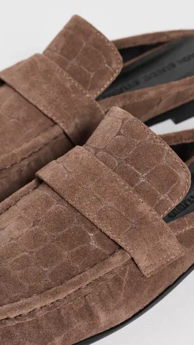 Black Suede Studio Gabby Mules Brown Croc Suede | Thumbnail 6 Black Suede Studio Gabby Mules Brown Croc Suede | Thumbnail 6