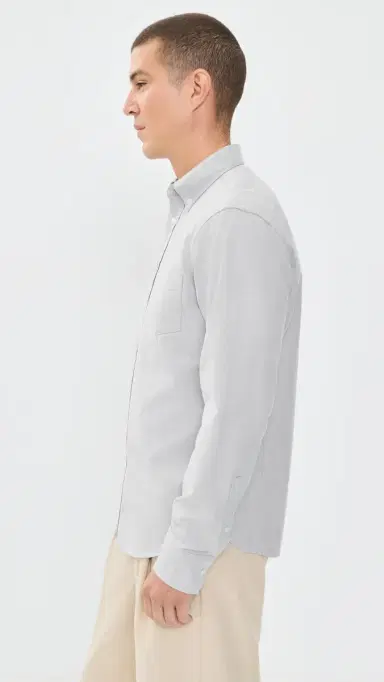 REIGNING CHAMP Cotton Oxford Windsor Standard Shirt | Thumbnail 4 REIGNING CHAMP Cotton Oxford Windsor Standard Shirt | Thumbnail 4
