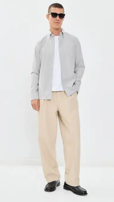 REIGNING CHAMP Cotton Oxford Windsor Standard Shirt | Thumbnail 5 REIGNING CHAMP Cotton Oxford Windsor Standard Shirt | Thumbnail 5