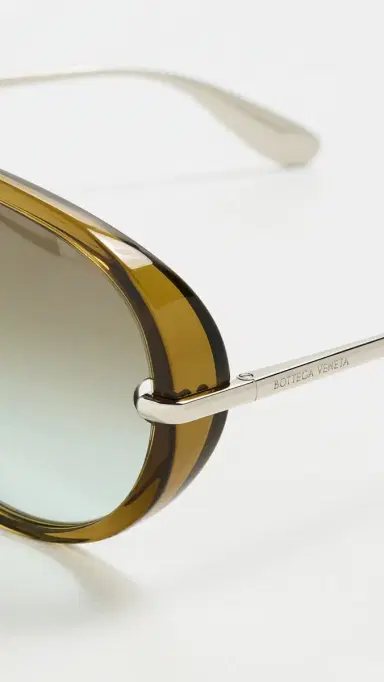 Bottega Veneta Drop Sunglasses Brown/Silver One Size | Thumbnail 5 Bottega Veneta Drop Sunglasses Brown/Silver One Size | Thumbnail 5