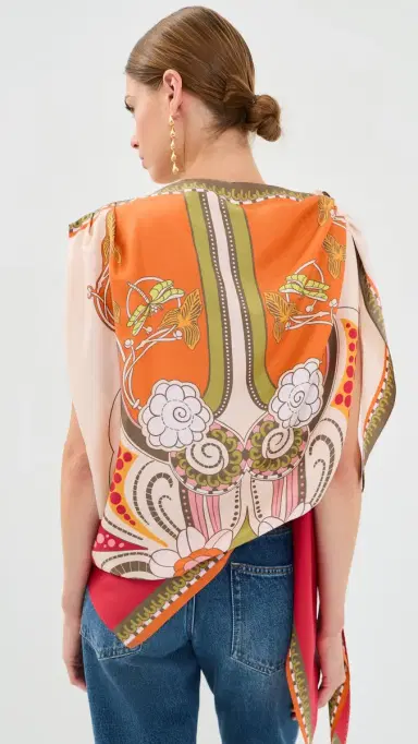 La DoubleJ Full-On Foulard Silk Scarf Top AMBROSIA PLACÉE One Size | Thumbnail 3 La DoubleJ Full-On Foulard Silk Scarf Top AMBROSIA PLACÉE One Size | Thumbnail 3