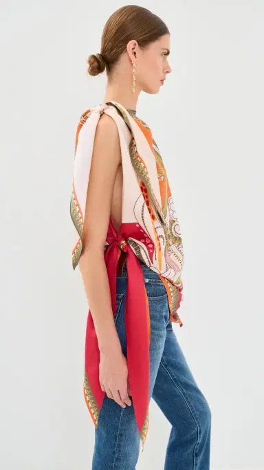 La DoubleJ Full-On Foulard Silk Scarf Top AMBROSIA PLACÉE One Size | Thumbnail 4 La DoubleJ Full-On Foulard Silk Scarf Top AMBROSIA PLACÉE One Size | Thumbnail 4