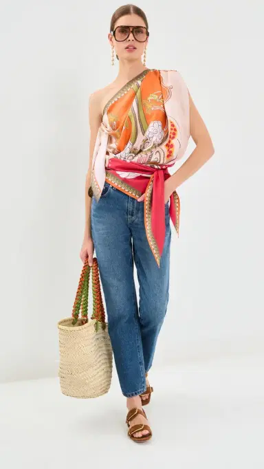 La DoubleJ Full-On Foulard Silk Scarf Top AMBROSIA PLACÉE One Size | Thumbnail 5 La DoubleJ Full-On Foulard Silk Scarf Top AMBROSIA PLACÉE One Size | Thumbnail 5