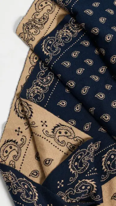 Guest in Residence The Wild Rag Triangle Scarf Navy/Camel One Size | Thumbnail 6 Guest in Residence The Wild Rag Triangle Scarf Navy/Camel One Size | Thumbnail 6