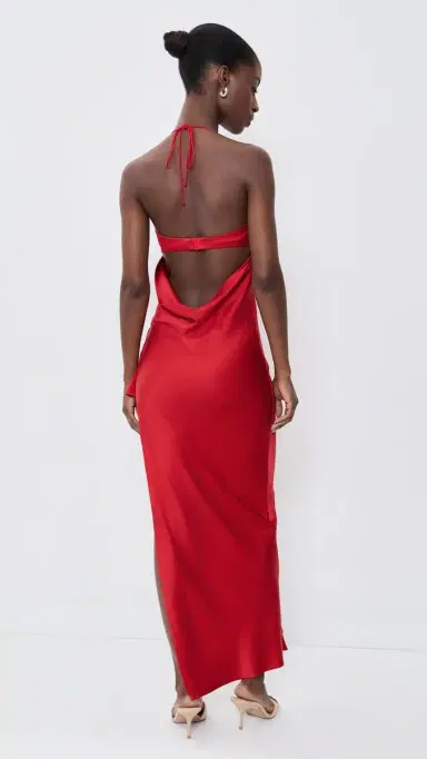 ALICE + OLIVIA Palma Ruffle Slip Dress Hibiscus | Thumbnail 3 ALICE + OLIVIA Palma Ruffle Slip Dress Hibiscus | Thumbnail 3