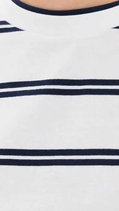 Good American The ong Sleeve ayered Tee Navy Double Stripe | Thumbnail 6 Good American The ong Sleeve ayered Tee Navy Double Stripe | Thumbnail 6