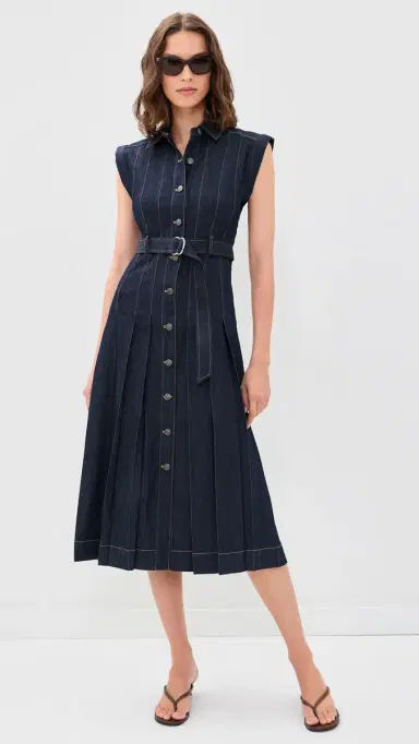 Cinq à Sept Karter Denim Dress INDIGO | Thumbnail 5 Cinq à Sept Karter Denim Dress INDIGO | Thumbnail 5