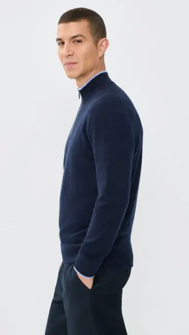 Greyson ebonack Cashmere Blend Quarter Zip weater MALTEE BLUE | Thumbnail 4 Greyson ebonack Cashmere Blend Quarter Zip weater MALTEE BLUE | Thumbnail 4