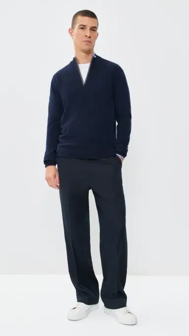 Greyson ebonack Cashmere Blend Quarter Zip weater MALTEE BLUE | Thumbnail 5 Greyson ebonack Cashmere Blend Quarter Zip weater MALTEE BLUE | Thumbnail 5