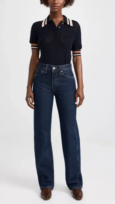 RE/DONE 90s High Rise Loose Jeans Heritage Rinse | Thumbnail 5 RE/DONE 90s High Rise Loose Jeans Heritage Rinse | Thumbnail 5