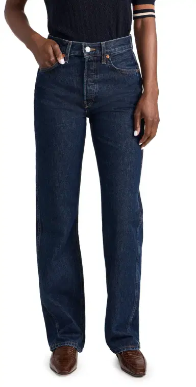 RE/DONE 90s High Rise Loose Jeans Heritage Rinse | Thumbnail 1 RE/DONE 90s High Rise Loose Jeans Heritage Rinse | Thumbnail 1