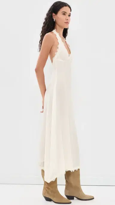 LIONESS tars Align Midi Dress Cream | Thumbnail 4 LIONESS tars Align Midi Dress Cream | Thumbnail 4