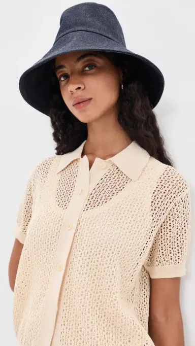 Janessa Leone Walker Bucket Hat Denim | Thumbnail 3 Janessa Leone Walker Bucket Hat Denim | Thumbnail 3