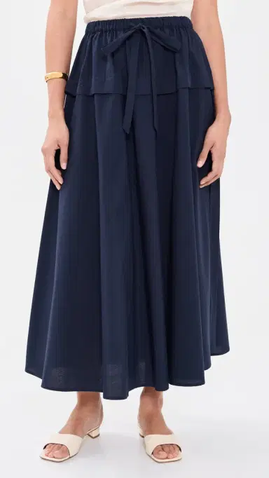 Polo Ralph Lauren Cotton Canvas Woven Midi Skirt Hunter Navy | Thumbnail 2 Polo Ralph Lauren Cotton Canvas Woven Midi Skirt Hunter Navy | Thumbnail 2