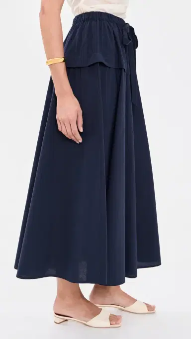 Polo Ralph Lauren Cotton Canvas Woven Midi Skirt Hunter Navy | Thumbnail 4 Polo Ralph Lauren Cotton Canvas Woven Midi Skirt Hunter Navy | Thumbnail 4
