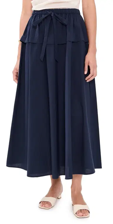 Polo Ralph Lauren Cotton Canvas Woven Midi Skirt Hunter Navy | Thumbnail 1 Polo Ralph Lauren Cotton Canvas Woven Midi Skirt Hunter Navy | Thumbnail 1