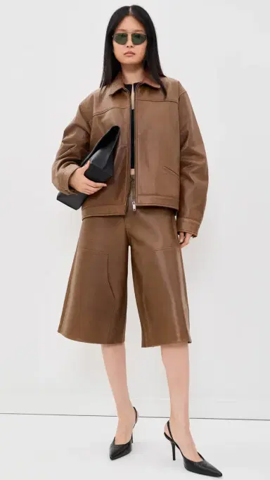 Haikure Jocelyn Cropped Silky Leather Jacket Tan S | Thumbnail 6 Haikure Jocelyn Cropped Silky Leather Jacket Tan S | Thumbnail 6