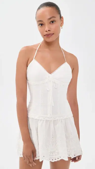 GUIZIO arini Eyelet Mini Dress White | Thumbnail 2 GUIZIO arini Eyelet Mini Dress White | Thumbnail 2