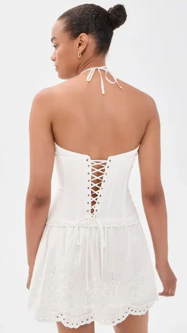 GUIZIO arini Eyelet Mini Dress White | Thumbnail 3 GUIZIO arini Eyelet Mini Dress White | Thumbnail 3