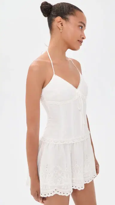 GUIZIO arini Eyelet Mini Dress White | Thumbnail 4 GUIZIO arini Eyelet Mini Dress White | Thumbnail 4