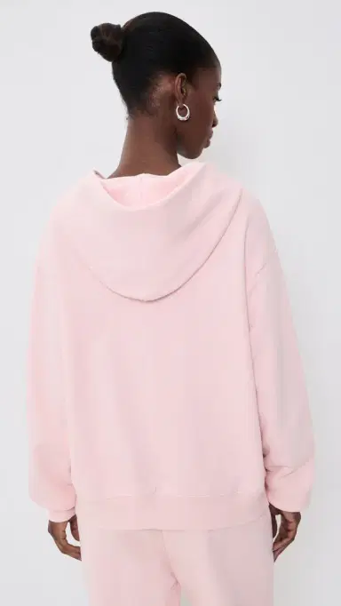 PARKE Zip-up Varsity Hoodie Rose | Thumbnail 3 PARKE Zip-up Varsity Hoodie Rose | Thumbnail 3