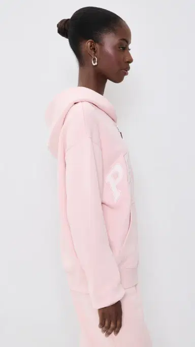 PARKE Zip-up Varsity Hoodie Rose | Thumbnail 4 PARKE Zip-up Varsity Hoodie Rose | Thumbnail 4