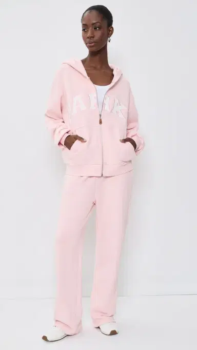 PARKE Zip-up Varsity Hoodie Rose | Thumbnail 5 PARKE Zip-up Varsity Hoodie Rose | Thumbnail 5