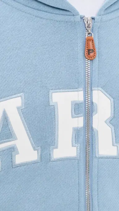 PARKE Zip-up Varsity Hoodie Sky | Thumbnail 6 PARKE Zip-up Varsity Hoodie Sky | Thumbnail 6