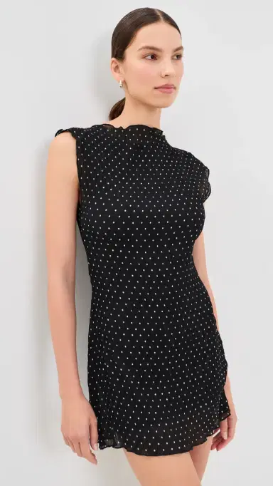 LIONESS ariner Mini Dress Noir Polka | Thumbnail 2 LIONESS ariner Mini Dress Noir Polka | Thumbnail 2
