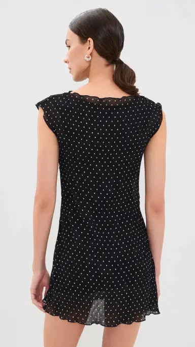 LIONESS ariner Mini Dress Noir Polka | Thumbnail 3 LIONESS ariner Mini Dress Noir Polka | Thumbnail 3