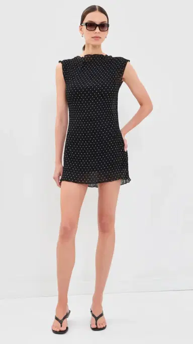 LIONESS ariner Mini Dress Noir Polka | Thumbnail 5 LIONESS ariner Mini Dress Noir Polka | Thumbnail 5