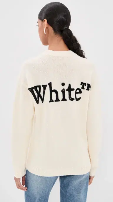 Off-White Bookish Shared Knit Crew Pullover Black | Thumbnail 3 Off-White Bookish Shared Knit Crew Pullover Black | Thumbnail 3