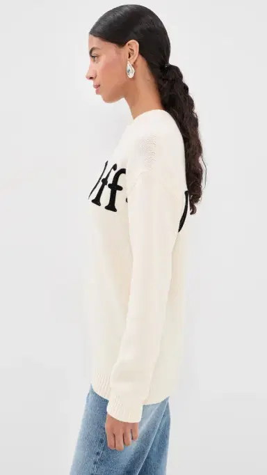 Off-White Bookish Shared Knit Crew Pullover Black | Thumbnail 4 Off-White Bookish Shared Knit Crew Pullover Black | Thumbnail 4
