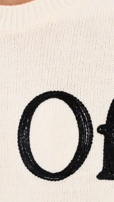Off-White Bookish Shared Knit Crew Pullover Black | Thumbnail 6 Off-White Bookish Shared Knit Crew Pullover Black | Thumbnail 6