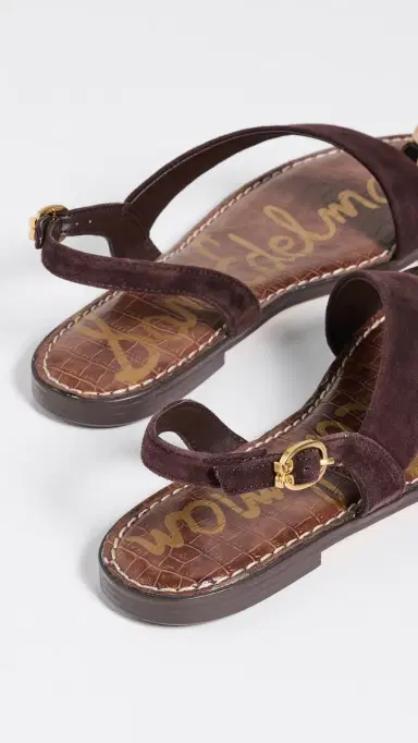 Sam Edelman Grace Suede Sandals Cafe Noir | Thumbnail 4 Sam Edelman Grace Suede Sandals Cafe Noir | Thumbnail 4