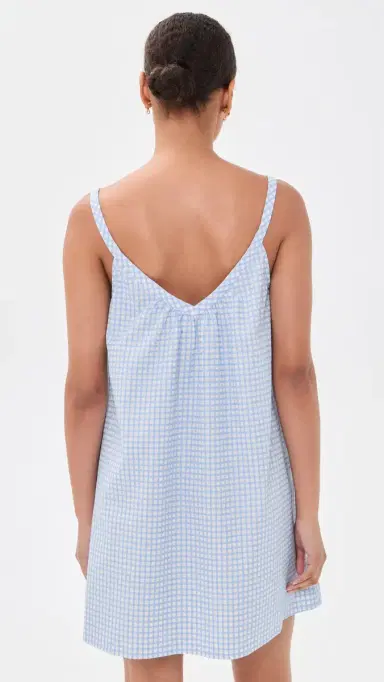 POSSE Lila Mini Dress Blue Gingham | Thumbnail 3 POSSE Lila Mini Dress Blue Gingham | Thumbnail 3
