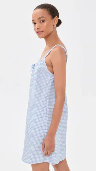 POSSE Lila Mini Dress Blue Gingham | Thumbnail 4 POSSE Lila Mini Dress Blue Gingham | Thumbnail 4