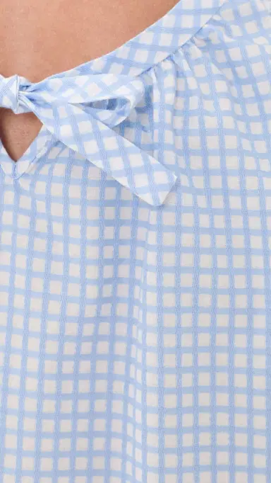 POSSE Lila Mini Dress Blue Gingham | Thumbnail 6 POSSE Lila Mini Dress Blue Gingham | Thumbnail 6