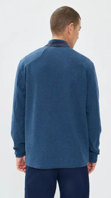 Greyson Troy Textured Fleece Quarter Zip hirt Midnight Falcon | Thumbnail 3 Greyson Troy Textured Fleece Quarter Zip hirt Midnight Falcon | Thumbnail 3