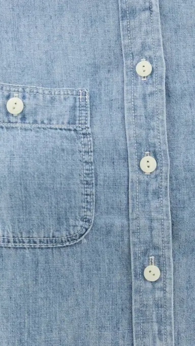Faherty Tried & Truechambray Classic Buttondown id Wash | Thumbnail 6 Faherty Tried & Truechambray Classic Buttondown id Wash | Thumbnail 6