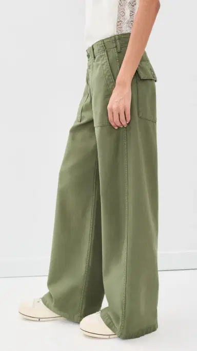 R13 Darcy Flare Utility Pants Olive Green | Thumbnail 4 R13 Darcy Flare Utility Pants Olive Green | Thumbnail 4