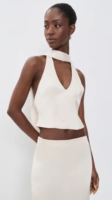 Lioness Front Row Halter Top Cream | Thumbnail 2 Lioness Front Row Halter Top Cream | Thumbnail 2