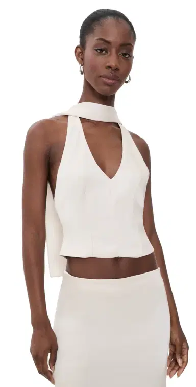 Lioness Front Row Halter Top Cream | Thumbnail 1 Lioness Front Row Halter Top Cream | Thumbnail 1