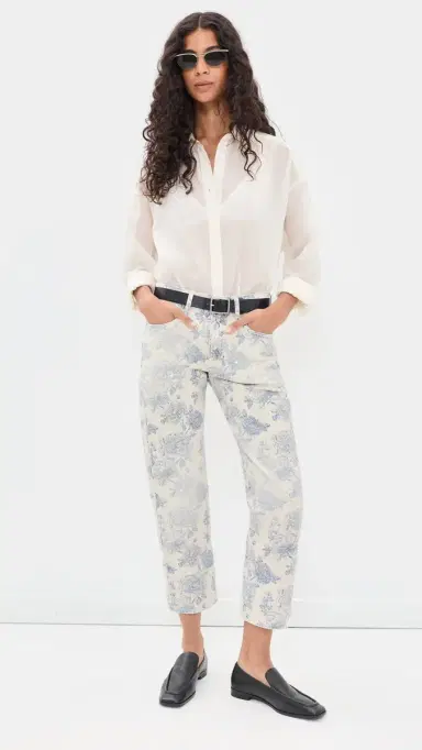 R13 Boyfriend Jeans Dustbloom Indigo 25 | Thumbnail 5 R13 Boyfriend Jeans Dustbloom Indigo 25 | Thumbnail 5
