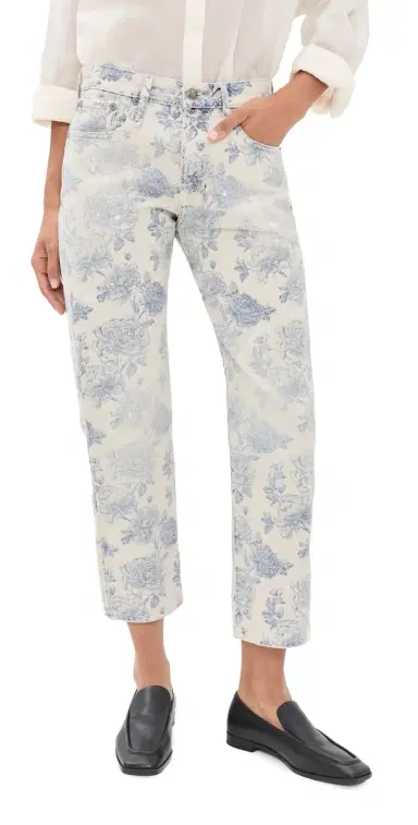 R13 Boyfriend Jeans Dustbloom Indigo 25 | Thumbnail 1 R13 Boyfriend Jeans Dustbloom Indigo 25 | Thumbnail 1